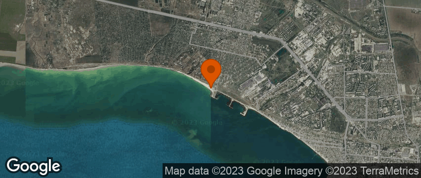 Пляж ТРЕТЬЯ ДАМБА Малибу в Бердянске на карте: нажмите для активизации