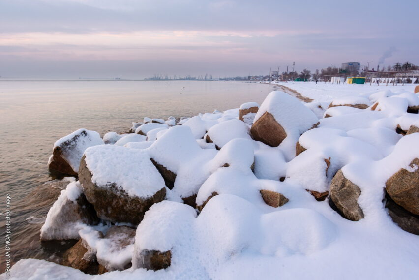 Бердянский залив зимой